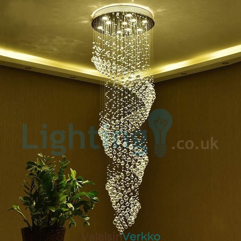 Moderni nykyaikainen kattokruunu uppoasennettava riippuvalaisin Crystal Rain Drop Light