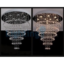 Moderni nykyaikainen kattokruunu uppoasennettava riippuvalaisin Crystal Rain Drop Light
