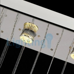 Moderni nykyaikainen kattokruunu uppoasennettava riippuvalaisin Crystal Rain Drop Light