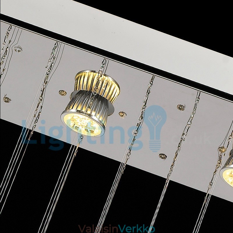Moderni nykyaikainen kattokruunu uppoasennettava riippuvalaisin Crystal Rain Drop Light