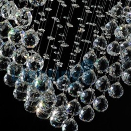 Moderni nykyaikainen kattokruunu uppoasennettava riippuvalaisin Crystal Rain Drop Light