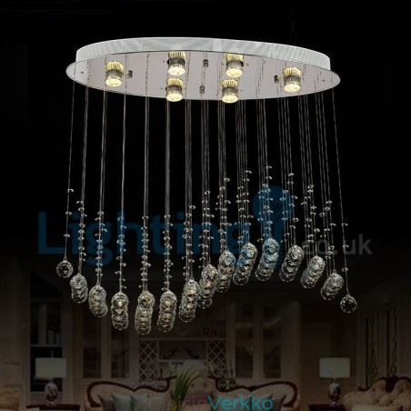 Moderni nykyaikainen kattokruunu uppoasennettava riippuvalaisin Crystal Rain Drop Light Moderni nykyaikainen kattokruunu uppoasennettava riippuvalaisin Crystal Rain Drop Light