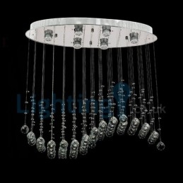Moderni nykyaikainen kattokruunu uppoasennettava riippuvalaisin Crystal Rain Drop Light