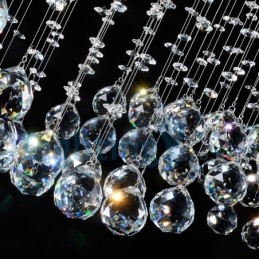 Moderni nykyaikainen kattokruunu uppoasennettava riippuvalaisin Crystal Rain Drop Light