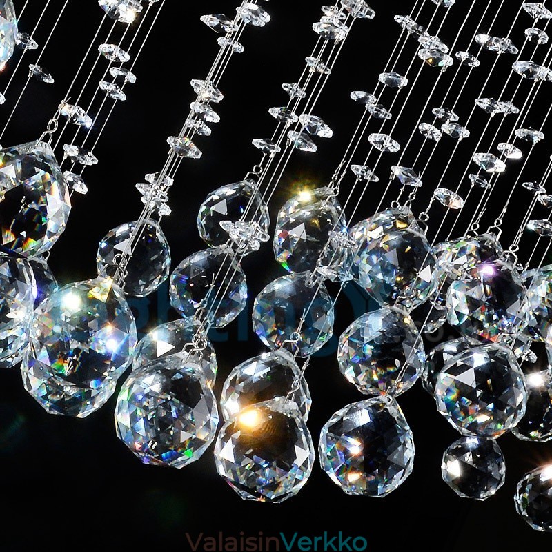 Moderni nykyaikainen kattokruunu uppoasennettava riippuvalaisin Crystal Rain Drop Light