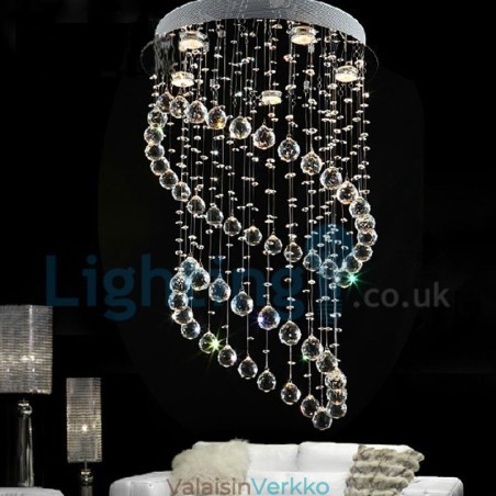 Moderni nykyaikainen kattokruunu uppoasennettava riippuvalaisin Crystal Rain Drop Light Moderni nykyaikainen kattokruunu uppoasennettava riippuvalaisin Crystal Rain Drop Light