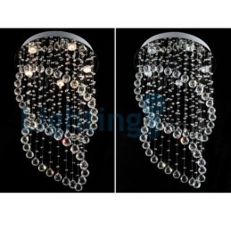 Moderni nykyaikainen kattokruunu uppoasennettava riippuvalaisin Crystal Rain Drop Light