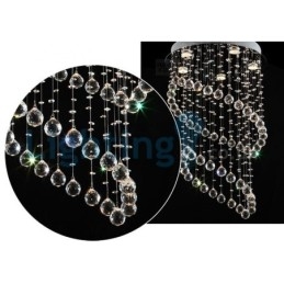 Moderni nykyaikainen kattokruunu uppoasennettava riippuvalaisin Crystal Rain Drop Light