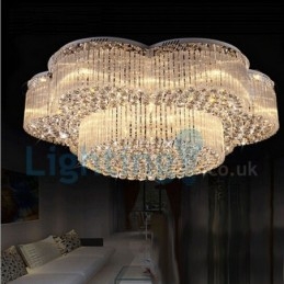 Moderni nykyaikainen kattokruunu uppoasennettava riippuvalaisin Crystal Rain Drop Light