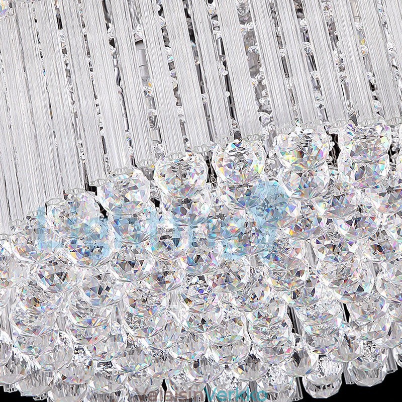 Moderni nykyaikainen kattokruunu uppoasennettava riippuvalaisin Crystal Rain Drop Light