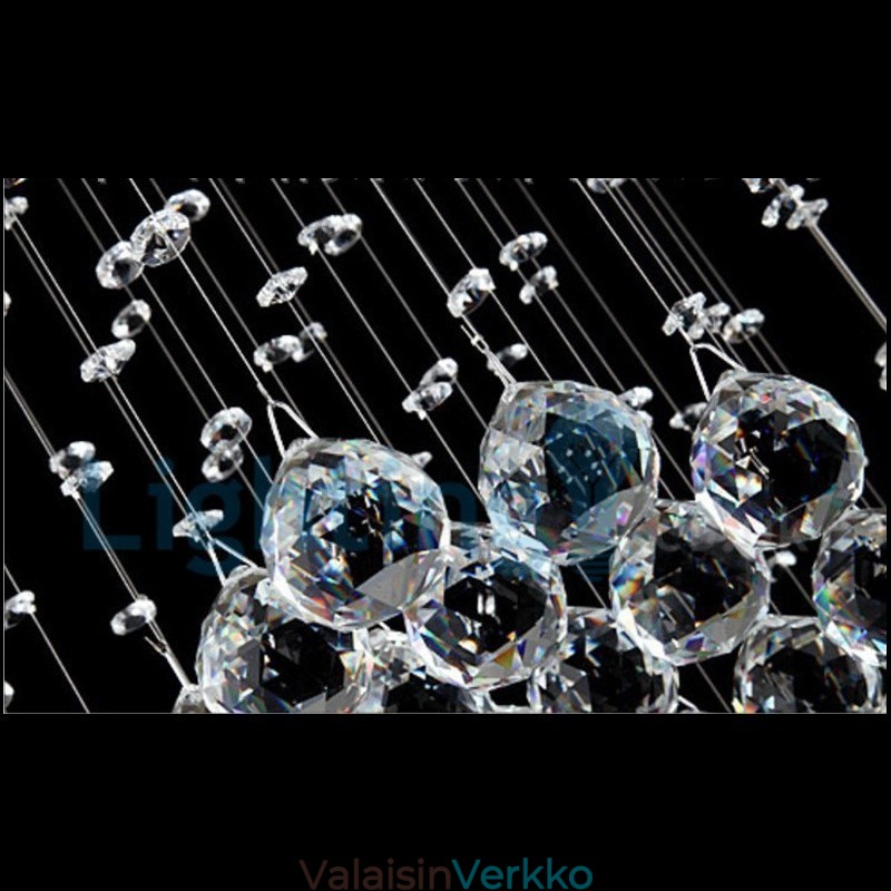 Moderni nykyaikainen kattokruunu uppoasennettava riippuvalaisin Crystal Rain Drop Light