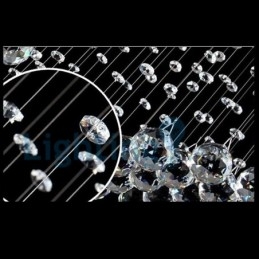 Moderni nykyaikainen kattokruunu uppoasennettava riippuvalaisin Crystal Rain Drop Light