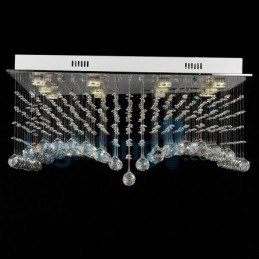 Moderni nykyaikainen kattokruunu uppoasennettava riippuvalaisin Crystal Rain Drop Light