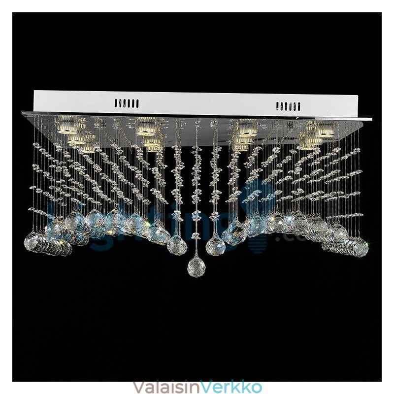 Moderni nykyaikainen kattokruunu uppoasennettava riippuvalaisin Crystal Rain Drop Light
