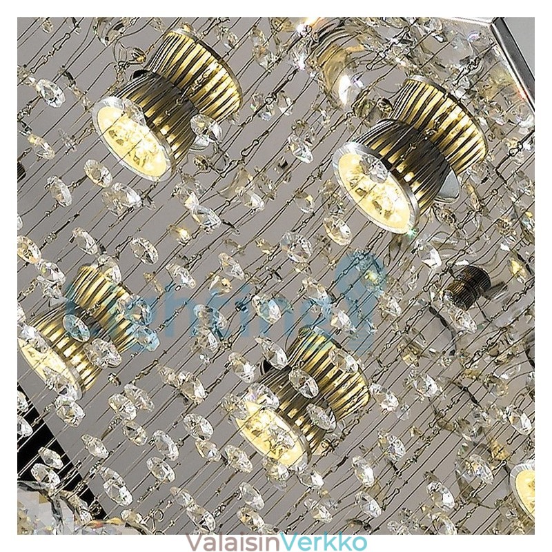 Moderni nykyaikainen kattokruunu uppoasennettava riippuvalaisin Crystal Rain Drop Light