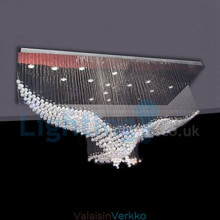 Moderni nykyaikainen kattokruunu uppoasennettava riippuvalaisin Crystal Rain Drop Light Moderni nykyaikainen kattokruunu uppoasennettava riippuvalaisin Crystal Rain Drop Light