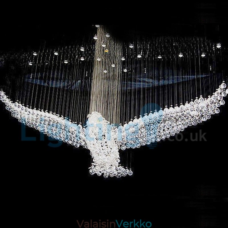 Moderni nykyaikainen kattokruunu uppoasennettava riippuvalaisin Crystal Rain Drop Light