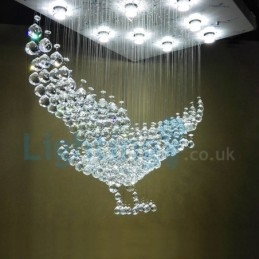 Moderni nykyaikainen kattokruunu uppoasennettava riippuvalaisin Crystal Rain Drop Light