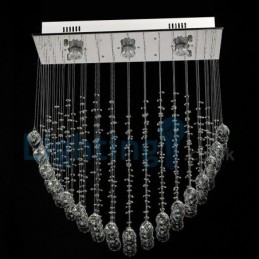 Moderni nykyaikainen kattokruunu uppoasennettava riippuvalaisin Crystal Rain Drop Light