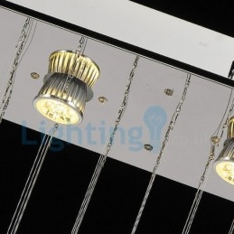 Moderni nykyaikainen kattokruunu uppoasennettava riippuvalaisin Crystal Rain Drop Light