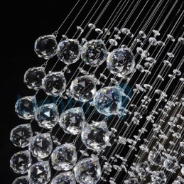 Moderni nykyaikainen kattokruunu uppoasennettava riippuvalaisin Crystal Rain Drop Light