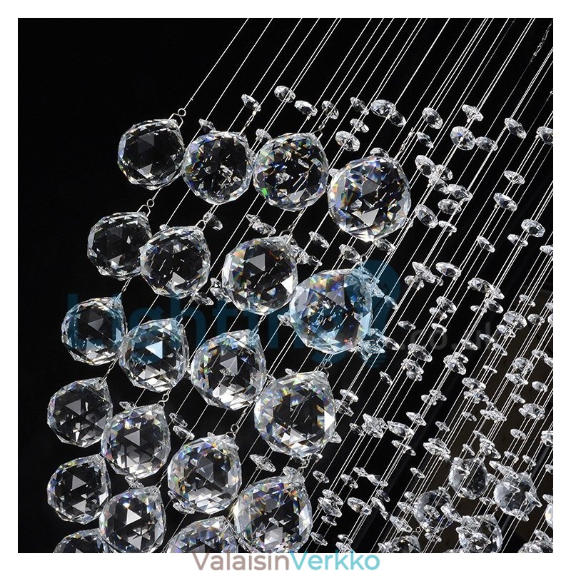 Moderni nykyaikainen kattokruunu uppoasennettava riippuvalaisin Crystal Rain Drop Light