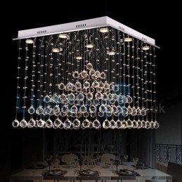 Moderni nykyaikainen kattokruunu uppoasennettava riippuvalaisin Crystal Rain Drop Light