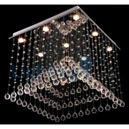 Moderni nykyaikainen kattokruunu uppoasennettava riippuvalaisin Crystal Rain Drop Light