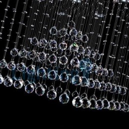 Moderni nykyaikainen kattokruunu uppoasennettava riippuvalaisin Crystal Rain Drop Light