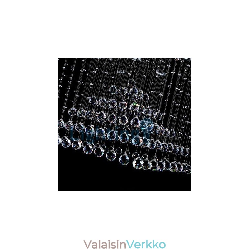 Moderni nykyaikainen kattokruunu uppoasennettava riippuvalaisin Crystal Rain Drop Light