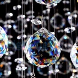 Moderni nykyaikainen kattokruunu uppoasennettava riippuvalaisin Crystal Rain Drop Light