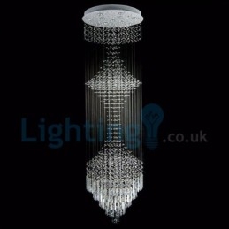 Moderni nykyaikainen kattokruunu uppoasennettava riippuvalaisin Crystal Rain Drop Light