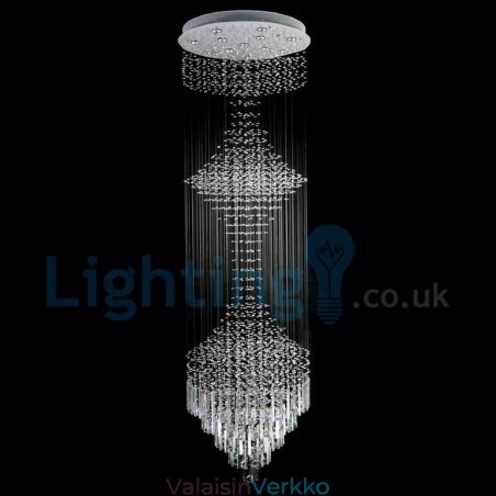 Moderni nykyaikainen kattokruunu uppoasennettava riippuvalaisin Crystal Rain Drop Light