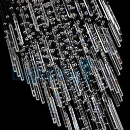 Moderni nykyaikainen kattokruunu uppoasennettava riippuvalaisin Crystal Rain Drop Light