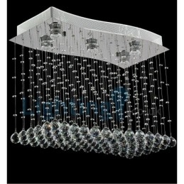 Moderni nykyaikainen kattokruunu uppoasennettava riippuvalaisin Crystal Rain Drop Light