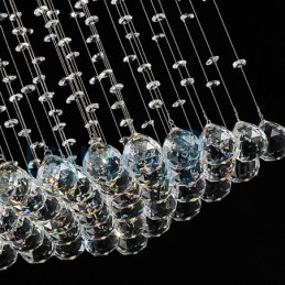 Moderni nykyaikainen kattokruunu uppoasennettava riippuvalaisin Crystal Rain Drop Light