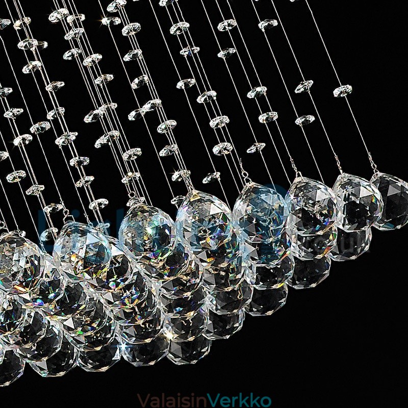 Moderni nykyaikainen kattokruunu uppoasennettava riippuvalaisin Crystal Rain Drop Light