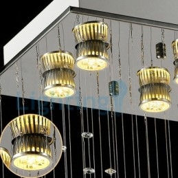 Moderni nykyaikainen kattokruunu uppoasennettava riippuvalaisin Crystal Rain Drop Light