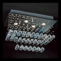 Moderni nykyaikainen kattokruunu uppoasennettava riippuvalaisin Crystal Rain Drop Light