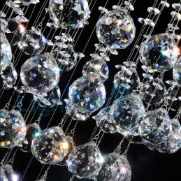 Moderni nykyaikainen kattokruunu uppoasennettava riippuvalaisin Crystal Rain Drop Light