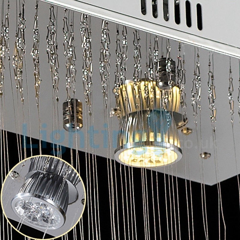 Moderni nykyaikainen kattokruunu uppoasennettava riippuvalaisin Crystal Rain Drop Light