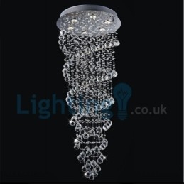 Moderni nykyaikainen kattokruunu uppoasennettava riippuvalaisin Crystal Rain Drop Light