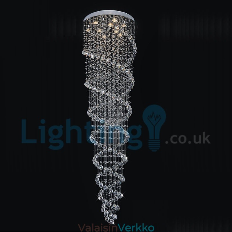 Moderni nykyaikainen kattokruunu uppoasennettava riippuvalaisin Crystal Rain Drop Light