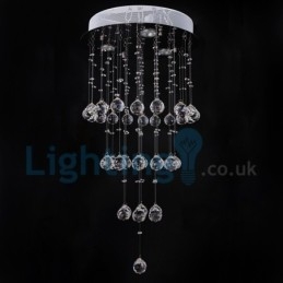 Moderni nykyaikainen kattokruunu uppoasennettava riippuvalaisin Crystal Rain Drop Light
