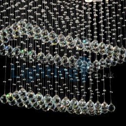 Moderni nykyaikainen kattokruunu uppoasennettava riippuvalaisin Crystal Rain Drop Light