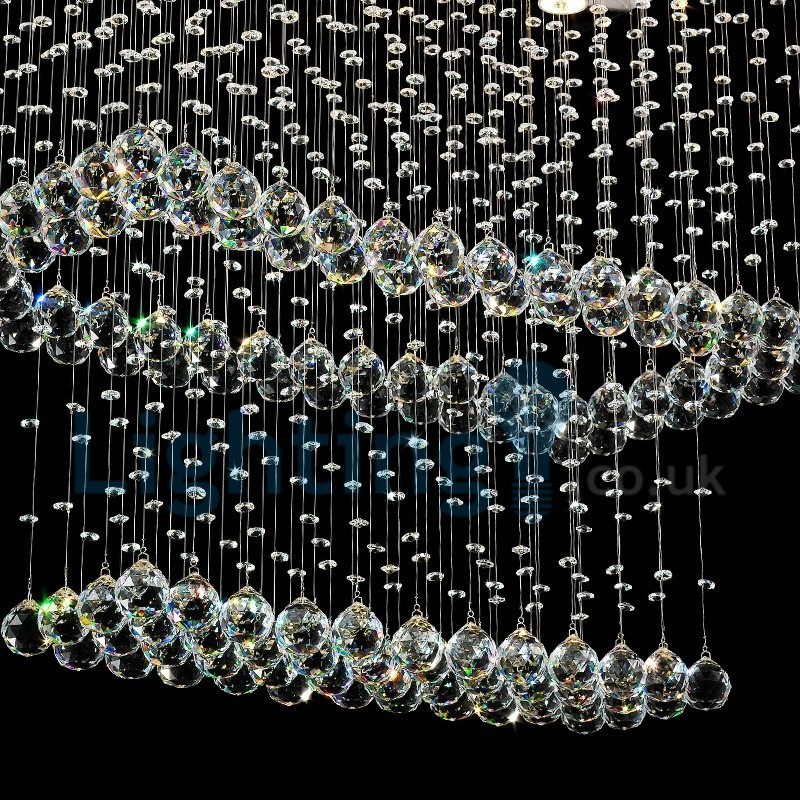 Moderni nykyaikainen kattokruunu uppoasennettava riippuvalaisin Crystal Rain Drop Light