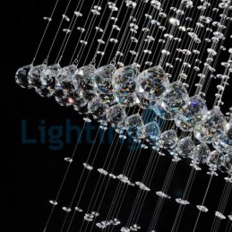 Moderni nykyaikainen kattokruunu uppoasennettava riippuvalaisin Crystal Rain Drop Light