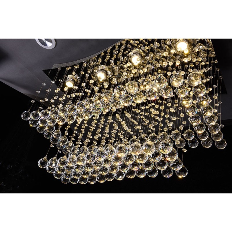 Moderni nykyaikainen kattokruunu uppoasennettava riippuvalaisin Crystal Rain Drop Light