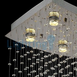 Moderni nykyaikainen kattokruunu uppoasennettava riippuvalaisin Crystal Rain Drop Light