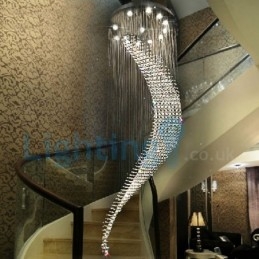 Moderni nykyaikainen kattokruunu uppoasennettava riippuvalaisin Crystal Rain Drop Light